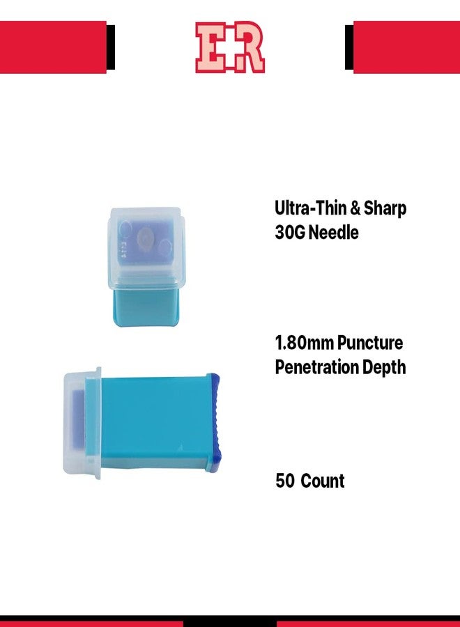 Ever Ready First Aid Safety Pressure Activated Lancets, Sterile Push Lancets with 30 Gauge for Blood Sugar Testing - 50 Count - Image 4
